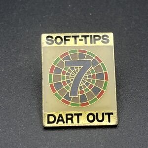 National Dart Association NDA Soft-Tips 7 Dart Out Lapel Hat Pin